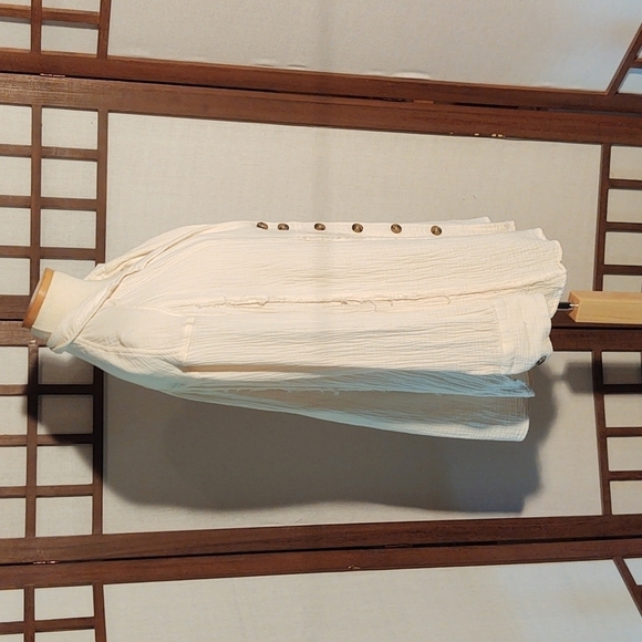 Free People All About The Feels White Oversized Top Sz S - Picture 8 of 10